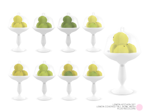 Sims 4 — Lemon Covered Tall Bowl Mesh by DOT — Lemon Covered Tall Bowl Mesh by DOT of The Sims Resource
