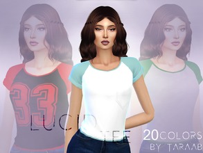 Sims 4 — Lucid Tee by taraab — A new tee design that comes in 20 colors! Available for sims aged teen to elder and has