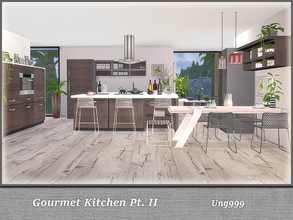 Sims 4 — Gourmet Kitchen Pt. II by ung999 — Part two of Gourmet Kitchen, this set has 16 objects: Cabinet (Deco Oven)