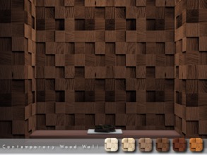 Sims 4 — Contemporary Wood Wall by Torque3 — These contemporary wood walls provide a dimensional look to your builds, the
