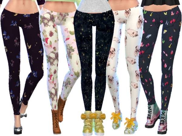 Sims 4 — Tumblr Themed Leggings Pack Six by Wicked_Kittie — 10 more tumblr themed leggings! Mesh is included!
