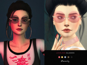 Sims 4 — Loveless Glasses by serenity-cc — - 6 swatches - custom thumbnail - shadow map - not hq compatible 
