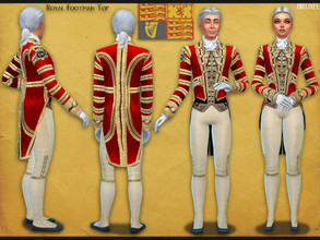 Sims 4 — Bruxel - Royal Footman Top by Bruxel — Royal Household staff coat, preforming duties around the palaces in