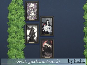 Sims 4 — Gothic gentlemen (part 2) by Ineliz — A set of portraits of gothic gentlemen. 