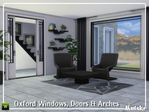 Sims 4 — Oxford Windows, Doors and Arches by Mutske — This new constructions set contains windows for all 3 wall heights!