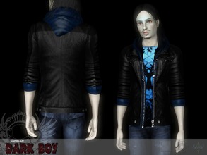 Sims 3 — Dark boy Leather Jacket by Shushilda2 — Clothing and genetics set for tough guys Bottom: - new mesh -