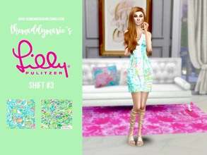 Sims 4 — THEMADDYMARIE'S Lilly Pulitzer Shift 3 by themaddymarie — www.19simsandcounting.tumblr.com In the prints