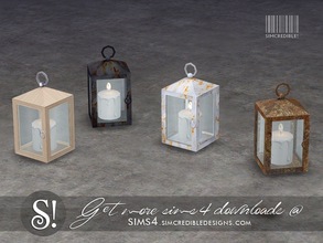 Sims 4 — Lik a Sunday candle lantern by SIMcredible! — by SIMcredibledesigns.com available at TSR 4 colors variations