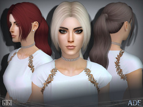 Sims 4 — Ade - Gigi by Ade_Darma — New Hair mesh ll 27 colors + 9 Ombres ll no morph ll smooth bones assignment ll