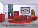 Sims 4 — Single Bedroom Dreams  by ShinoKCR — Young Bedroom remade for Sims4 Single Bed, with 3 different Blankets with