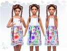 Sims 4 — GirlZ. 08 by Zuckerschnute20 — Large colorful flowers and a lace top make this dress to a summer favorite :D 3