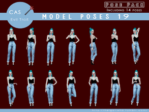 Sims 4 — Model poses 19 Posepack and CAS by HelgaTisha — Model poses 19 Pose pack - Including 14 poses - All in one CAS -