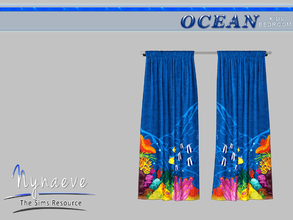 Sims 3 — Ocean Kids Curtains by NynaeveDesign — Ocean Kids Bedroom - Curtains Located in: Decor - Curtains and Blinds