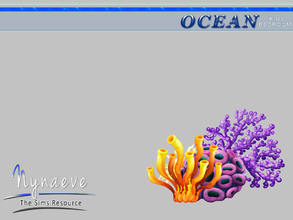 Sims 3 — Ocean Kids Wall Sticker by NynaeveDesign — Ocean Kids Bedroom - Coral Wall Sticker Located in: Decor - Paintings