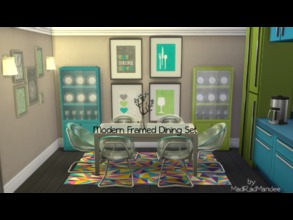 Sims 4 — Modern Framed Dining Wall Art by MadRadMandee — 4 Swatches, 4 Pictures. :) Made with S4S and Gimp Original blank