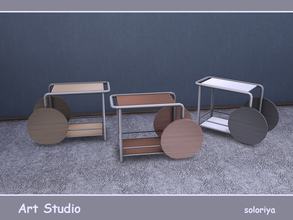 Sims 4 — Art Studio Hallway Table by soloriya — Hallway table with many slots for decorative items. Part of Art Studio