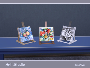 Sims 4 — Art Studio Decorative Mini Easel by soloriya — Decorative mini easel with a painting. Part of Art Studio set. 3