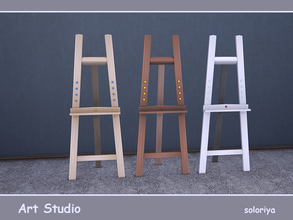 Sims 4 — Art Studio Functional Easel by soloriya — Functional easel. Part of Art Studio set. 3 color variations.