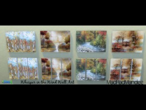 Sims 4 — Whisper in the Wind Wall Art by MadRadMandee — Beautiful set of 4 pictures. For the nature lovers. Please do not