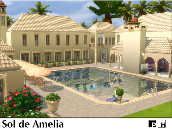 Sims 4 — Sol De Amelia by Pinkfizzzzz — Looking for a little place for your sims in the sun? need a little villa in your