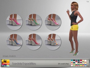 Sims 4 — Sandals Espadrilles by Elfdor — - 25 swatches - new mesh (EA edit) - maxis match - base game compatible -