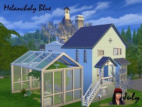 Sims 4 — Melancholy Blue by july1996 — This is a single woman 's house. The house is equipped with the swimming pool and