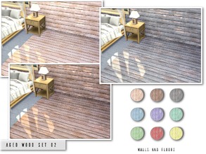 Sims 4 — Aged Wood Set 02 by Torque3 — This aged wood set provides a weathered look for your builds, the paint hasn't