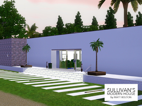 Sims 3 — Sullivan's Modern House by mboltons2 — Address: 77 Paradise Road - Isla Paradiso. Modern house with: Downstairs: