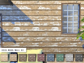 Sims 4 — Aged Wood Wall 03 by Torque3 — These aged walls are a nice addition to your builds if you're looking for a