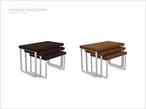 Sims 4 — [MirandaLivingroom] triple coffee table by Severinka_ — Triple coffee table From the set 'Miranda livingroom'