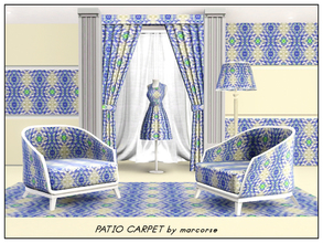 Sims 3 — Patio Carpet_marcorse by marcorse — Carpet pattern - textured floral indoor-outdoor carpet