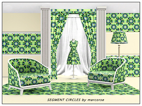 Sims 3 — Segment Circles_marcorse by marcorse — Abstract pattern: segmented circles in blue, green and black on paler