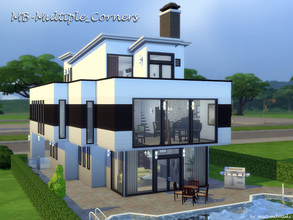 Sims 4 — MB-Multiple_Corners by matomibotaki — MB-Multiple_Corners: Rich in contrast, black and white colored family