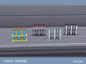 Sims 4 — Little Chemist Test Tubes version A by soloriya — Ten colorful test tubes. Part of Little Chemist set. 4 color