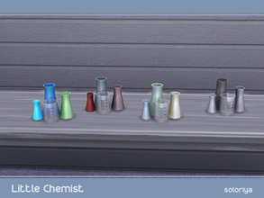 Sims 4 — Little Chemist Beakers by soloriya — Fours beakers in one mesh. Part of Little Chemist set. 4 color variations.