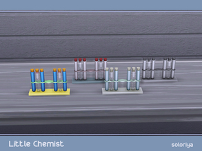 Sims 4 — Little Chemist Test Tubes version B by soloriya — Six colorful test tubes. Part of Little Chemist set. 4 color