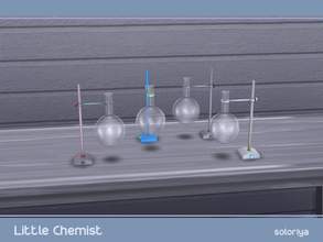Sims 4 — Little Chemist Beaker version C by soloriya — Round beaker on the stand. Part of Little Chemist set. 4 color