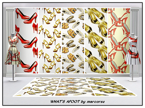 Sims 3 — What's Afoot_marcorse. by marcorse — Five Themed patterns featuring footwear =-four tor the ladies and one for