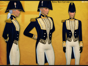 Sims 4 — Bruxel - Royal Navy Captains Hat by Bruxel — Historical Captains hat. Worn by the officers of the Royal Navy. It