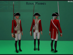Sims 4 — Bruxel - Royal Marines by Bruxel — Decorative item of static British Royal Marines to stand guard on your lots.