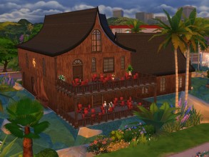 Sims 4 — Tortuga Bay (Restaurant [No CC]) by ArtyCutie — Tortuga Bay is a Pirate Theme restaurant. It has an assortment