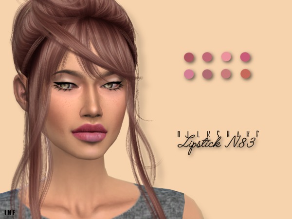 Sims 4 — IMF Milkshake Lipstick N.83 by IzzieMcFire — Milkshake Lipstick N.83 contains 8 colors. Standalone item with
