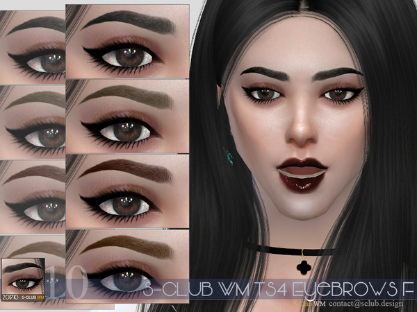 Sims 4 — S-Club WM ts4 Eyebrows F 201710 by S-Club — Eyebrows for female, hope you like it, thanks!