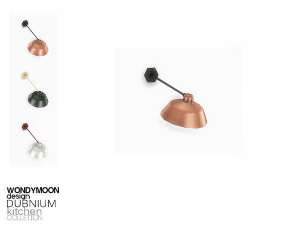 Sims 4 — Dubnium Wall Lamp by wondymoon — - Dubnium Kitchen - Wall Lamp - Wondymoon|TSR - Creations'2017