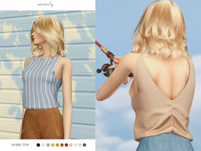 Sims 4 — Isobel Top by serenity-cc — - custom thumbnail - 20 swatches