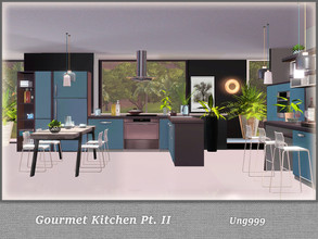 Sims 3 — Gourmet Kitchen Pt. II by ung999 — Part two of Gourmet Kitchen, this set has 14 objects: Cabinet (Deco Oven)