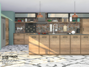 Sims 4 — Dubnium Kitchen by wondymoon — - Dubnium Kitchen - Wondymoon|TSR - Creations'2017 - Set Contains -2 Counter