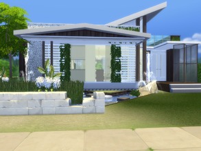 Sims 4 — Rylee by Suzz86 — Modern Home featuring kitchen with breakfast bar,and livingroom. 1 bedroom, 1 bathroom Office
