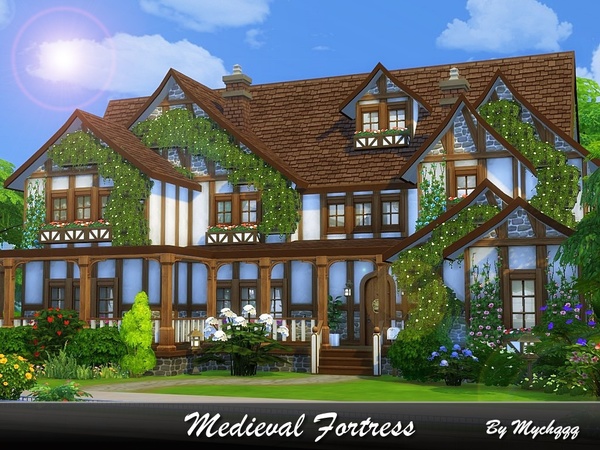 Sims 4 — Medieval Fortress by MychQQQ — Medieval Fortress is a cozy family home in Tudor style built on 30x30 lot in