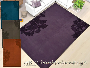 Sims 4 — MB-UrbanModernRugA by matomibotaki — MB-UrbanModernRugA, soft and fluffy rug with floral design, comes in 4